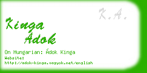 kinga adok business card