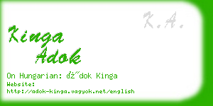 kinga adok business card